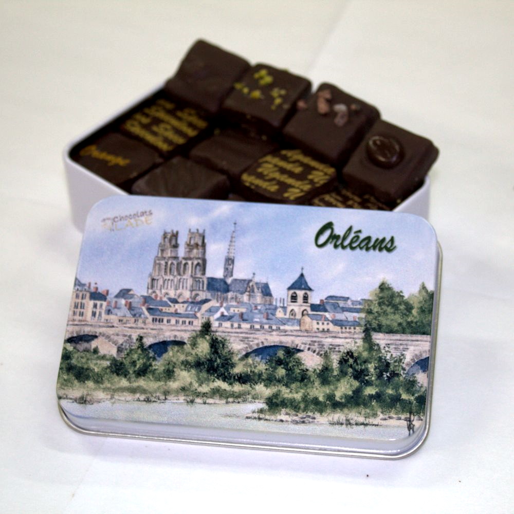 Boîte Orléans Aquarelle – chocolats noirs