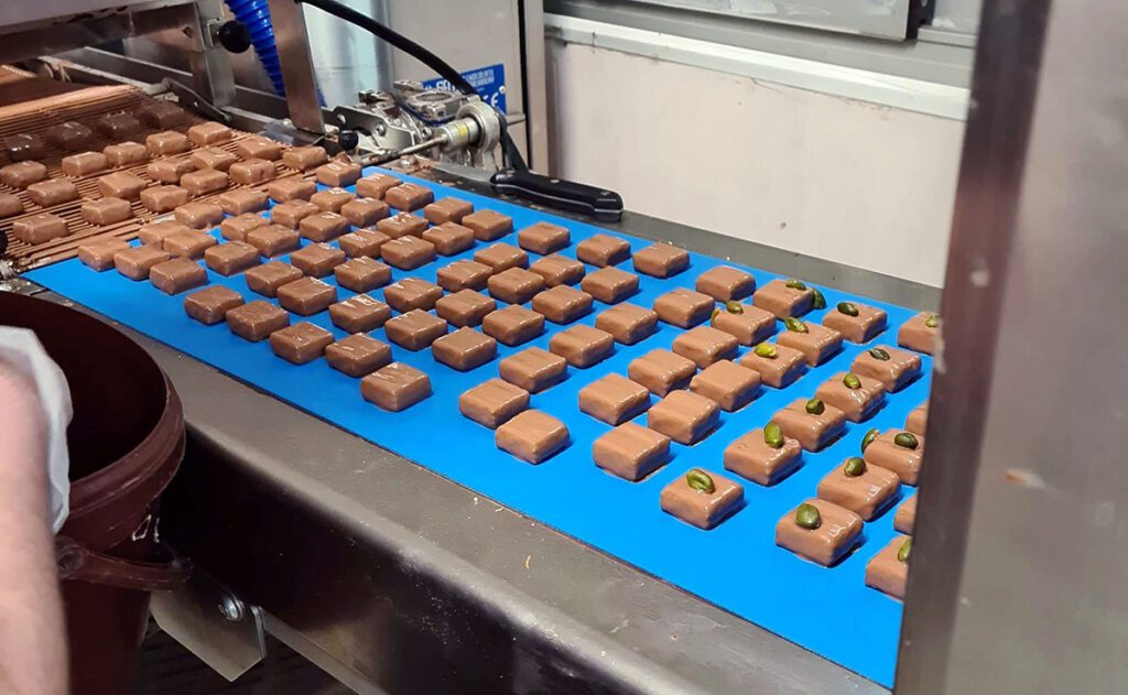 Fabrication de bonbons chocolat