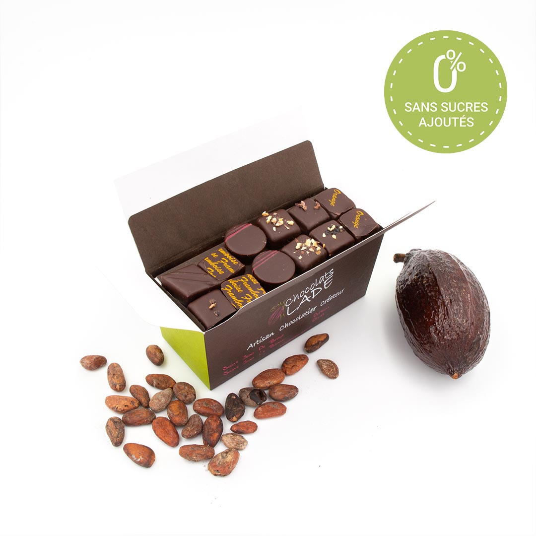 Ballotin sans sucres ajoutés Chocolat noir 350g • Chocolats Lade